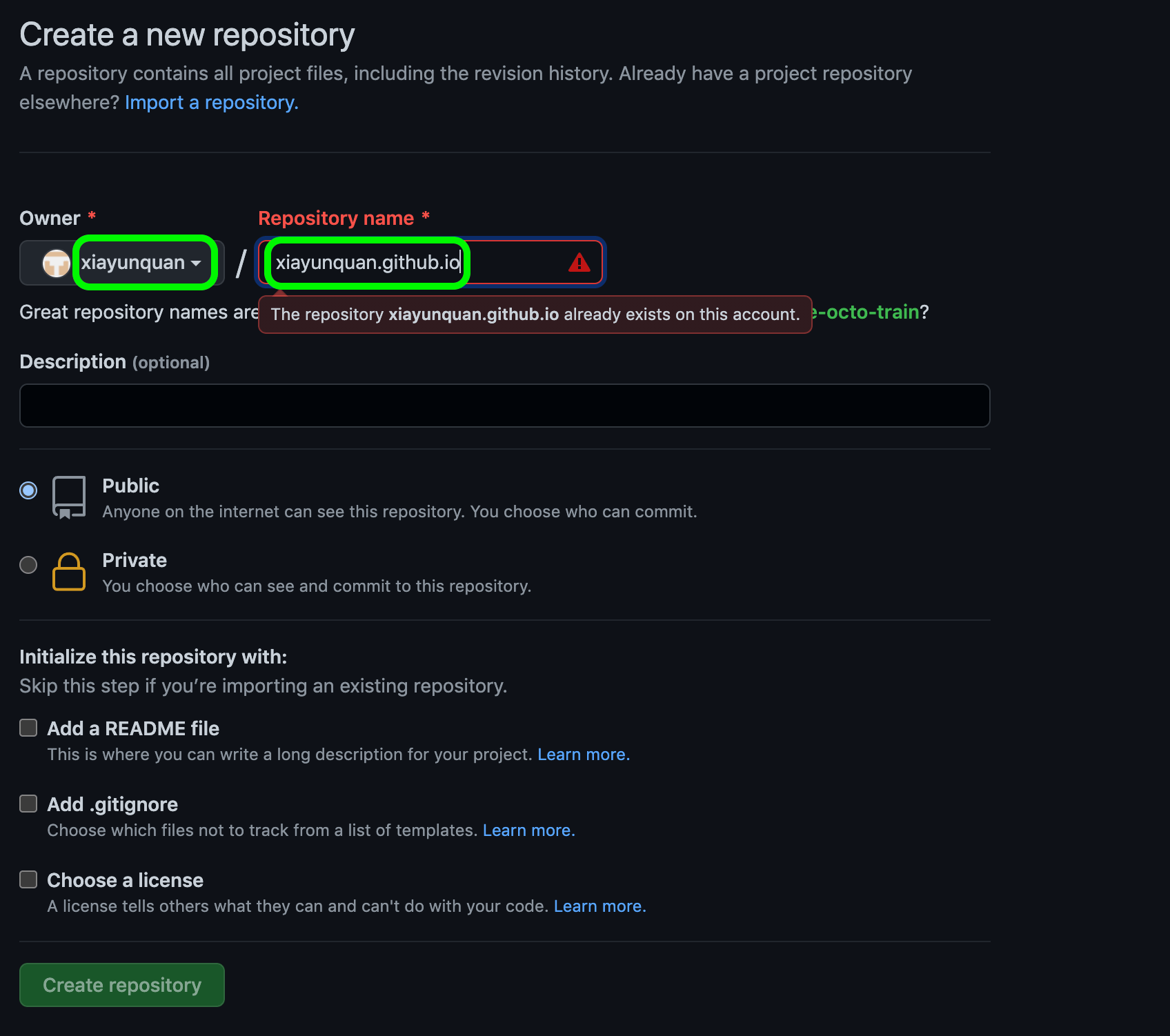 Create Repository